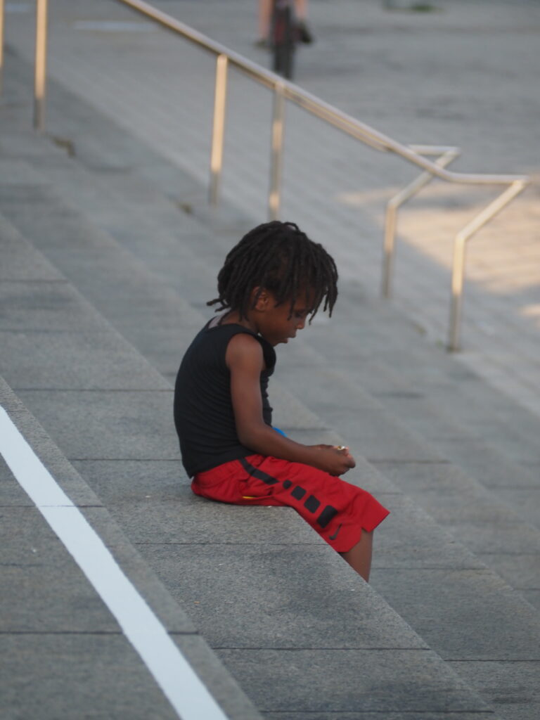 At the Riverwalk. Detroit. Photo: Marjie Courtis