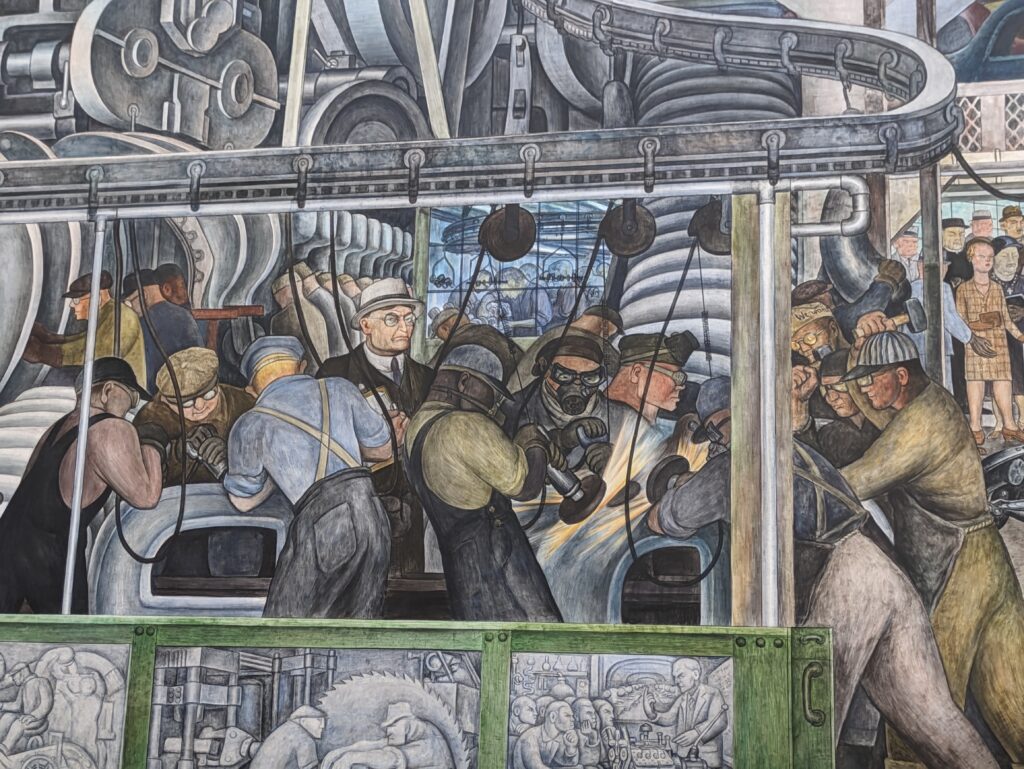 Part of Diego Rivera mural. Detroit Institute of Arts. Photo Marjie Courtis