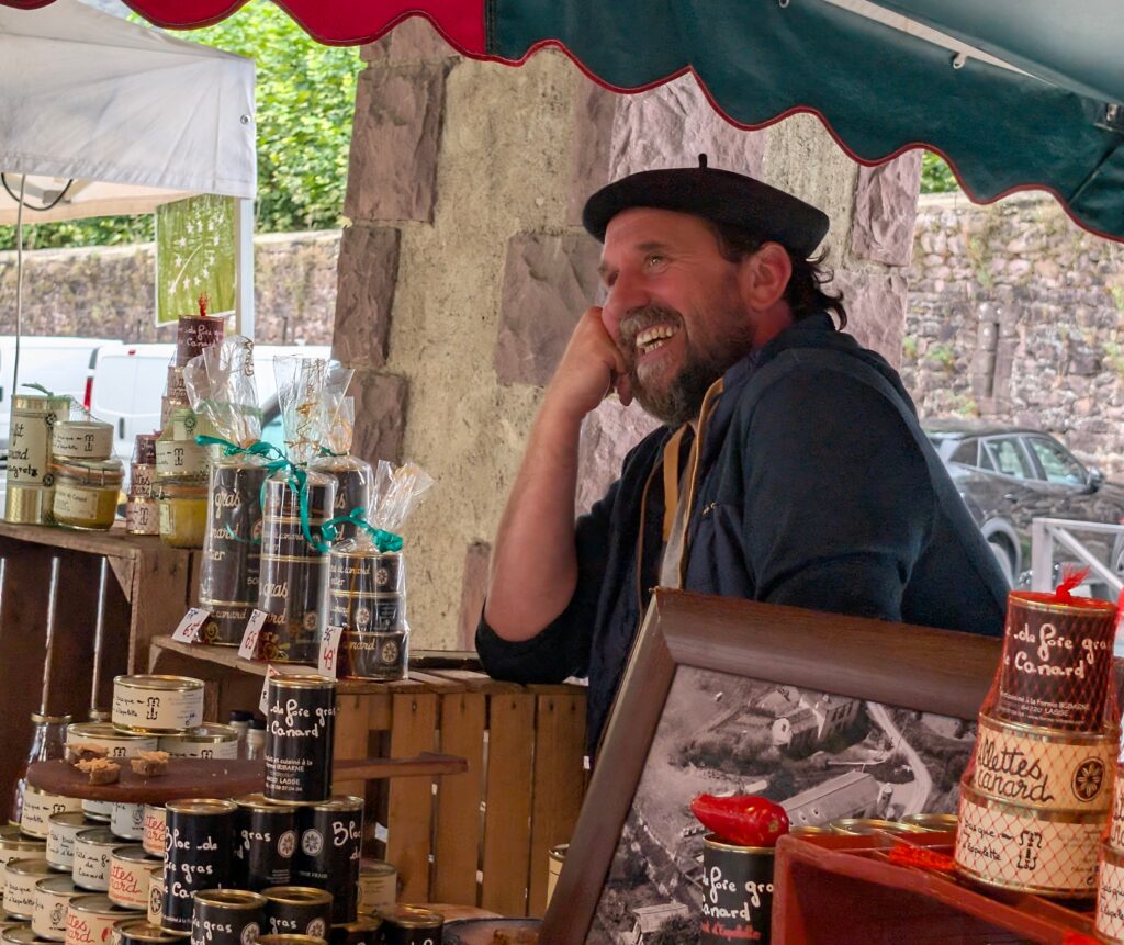 A vendor in St Jean Pied le Port