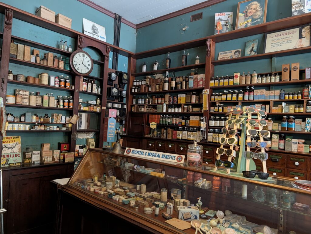National Trust. Dow's Pharmacy. Image Marjie Courtis